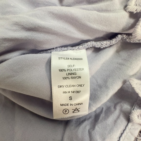 ASTR The Label Lilac Crochet Lace Off Shoulder Mini Dress (S) - Picture 11 of 11